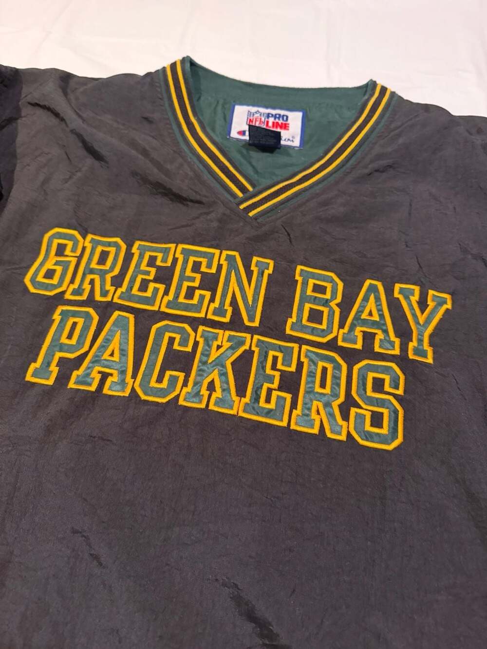 Vintage‎ Champion NFL Pro Line Green Bay Packers Pullover Windbreaker Jacket